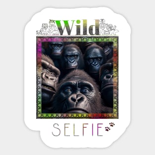 Gorilla Ape Wild Nature Funny Happy Humor Photo Selfie Sticker